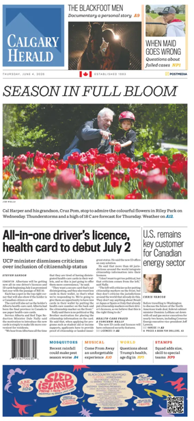 Cover of Calgary Herald