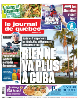 Cover of Le Journal de Quebec