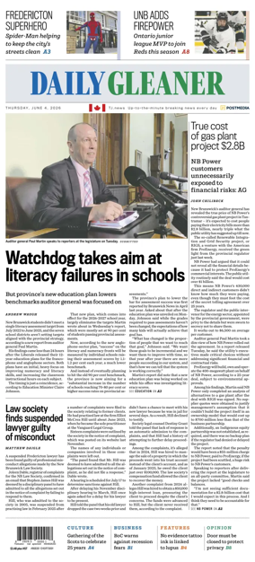 Cover of The Daily Gleaner