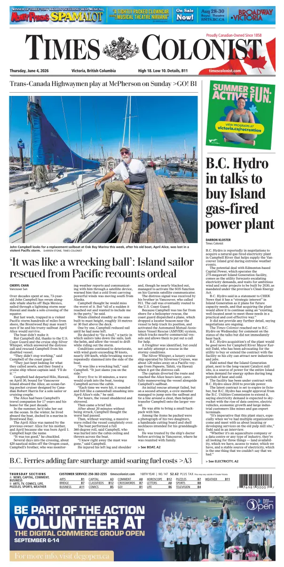 Cover of Times Colonist