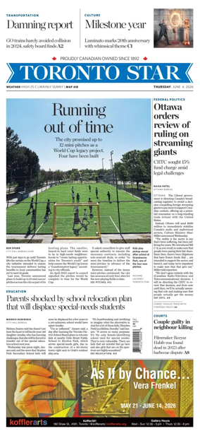 Cover of Toronto Star
