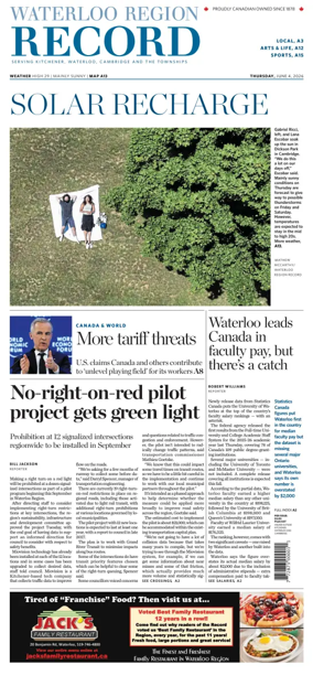 Cover of Waterloo Region Record