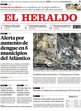Cover of El Heraldo (Colombia)