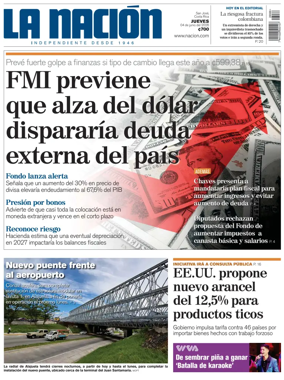 Cover of La Nacion (Costa Rica)
