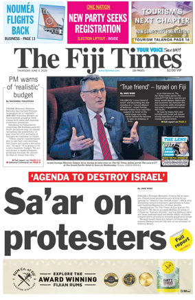 Cover of The Fiji Times