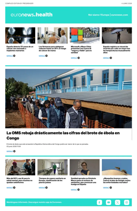 Cover of Euronews Health (Spanish) Compiled Edition