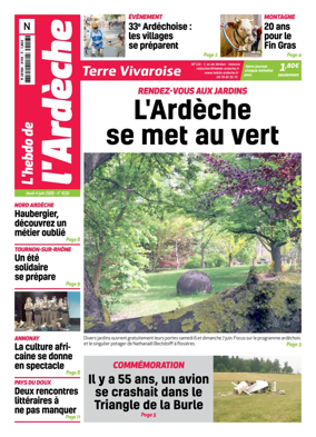 Cover of L'Hebdo de l'Ardeche – edition Nord