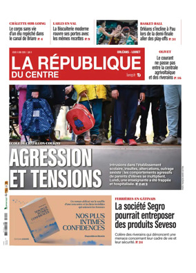 Cover of La Republique du Centre (Orleans - Loiret))