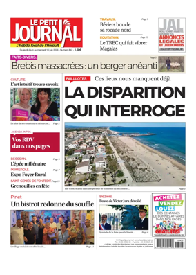 Cover of Le Petit Journal - L'hebdo local de l'Herault
