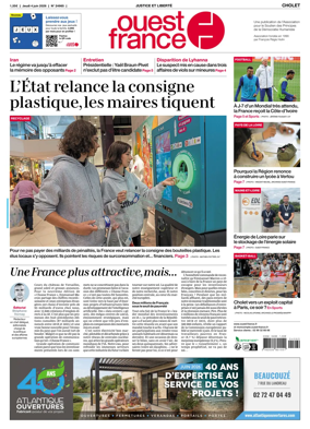 Cover of Ouest France (Cholet)