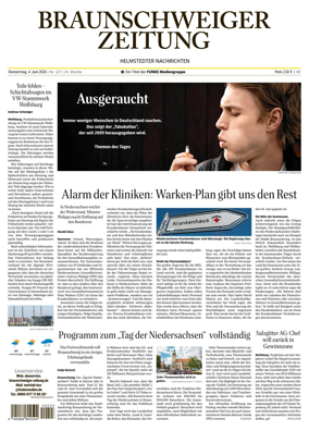 Cover of Braunschweiger Zeitung (Helmstedter Nachrichten)