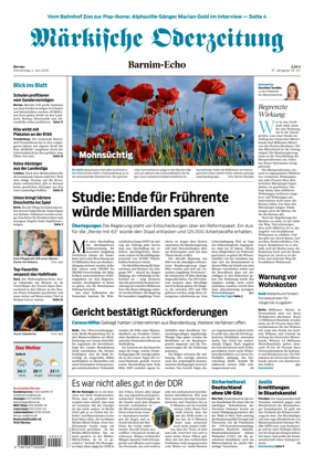Cover of Markische Oderzeitung Bernau