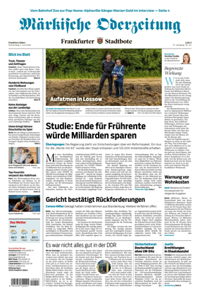 Cover of Markische Oderzeitung Frankfurt (Oder)