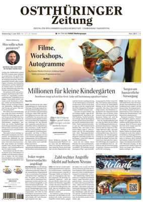 Cover of Ostthuringer Zeitung (Landkreis Saalfeld-Rudolstadt)
