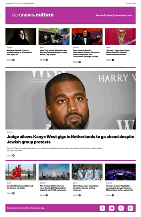 Cover of Euronews Culture and Sport Compiled Edition