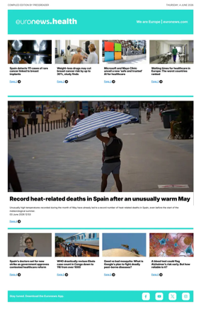 Cover of Euronews Health (English) Compiled Edition