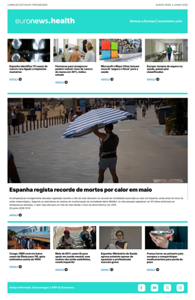 Cover of Euronews Health (Portuguese)