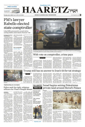Cover of Haaretz english edition