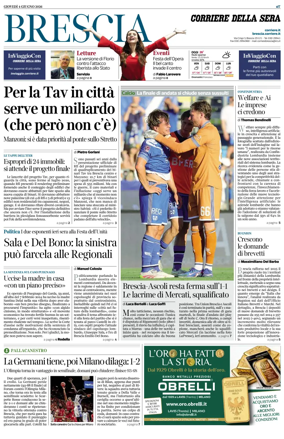Cover of Corriere della Sera (Brescia)