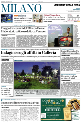 Cover of Corriere della Sera (Milano)