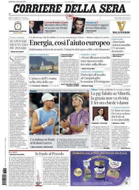 Cover of Corriere della Sera