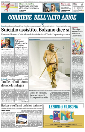 Cover of Corriere dell'Alto Adige