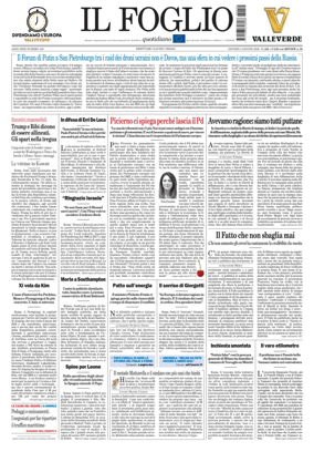 Cover of Il Foglio Quotidiano