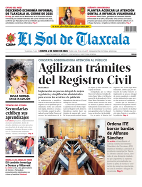 Cover of El Sol de Tlaxcala