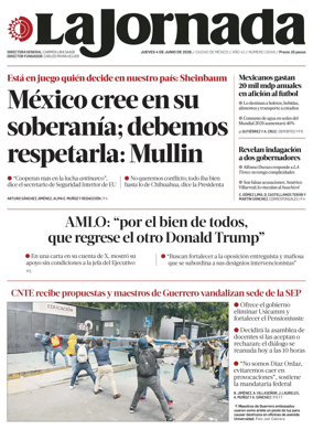 Cover of La Jornada