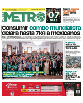 Cover of Publimetro Guadalajara
