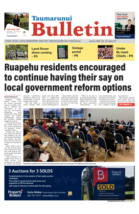 Cover of Taumarunui Bulletin