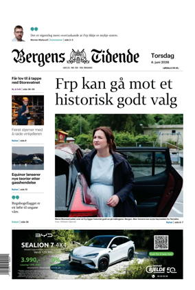 Cover of Bergens Tidende