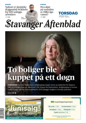 Cover of Stavanger Aftenblad