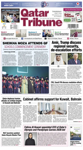 Cover of Qatar Tribune