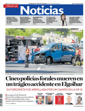 Cover of Diario de Noticias (Spain)
