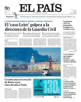 Cover of El Pais Madrid
