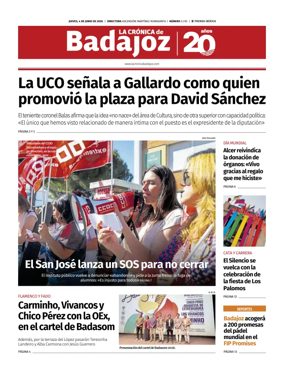 Cover of La Cronica de Badajoz BE