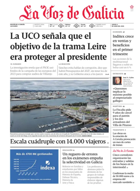 Cover of La Voz de Galicia (A Coruna)