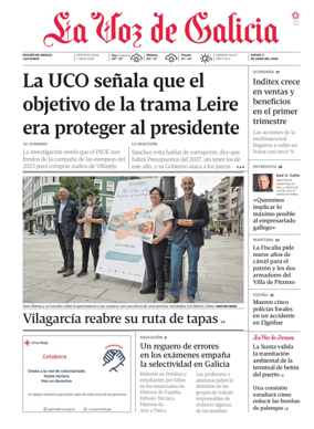 Cover of La Voz de Galicia (Arousa)
