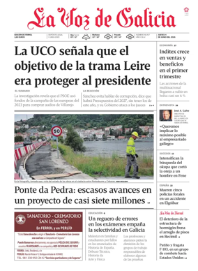 Cover of La Voz de Galicia (Ferrol)