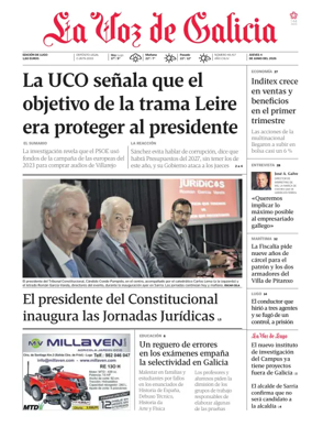 Cover of La Voz de Galicia (Lugo)