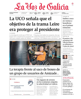 Cover of La Voz de Galicia (Pontevedra)