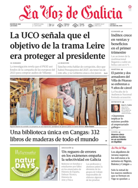 Cover of La Voz de Galicia (Vigo)