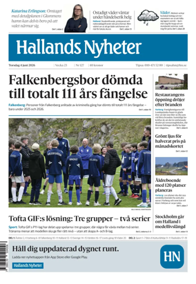 Cover of Hallands Nyheter