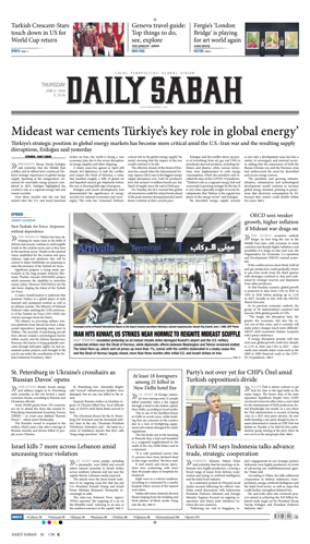 Cover of Daily Sabah (Turkey)