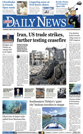 Cover of Hurriyet Daily News & Economic Review
