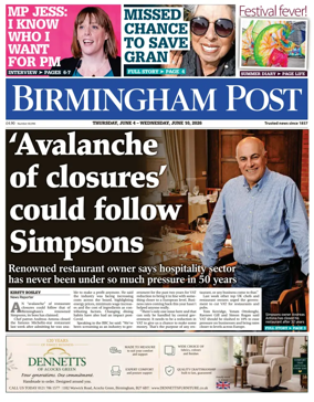 Cover of Birmingham Post