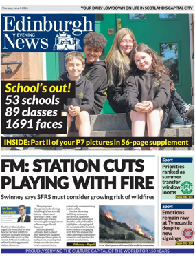 Cover of Edinburgh Evening News