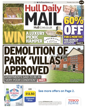 Cover of Hull Daily Mail