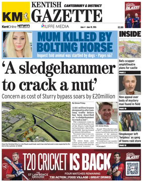Cover of Kentish Gazette Canterbury & District